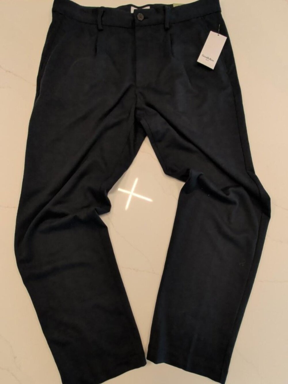 NWT Goodfellow & Co Men Sz 34W 30L Modern Navy Tapered Fit Dress Trousers